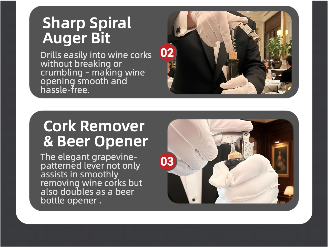 Usage Instructions for Bellan Sommelier-Grade Wooden Corkscrew