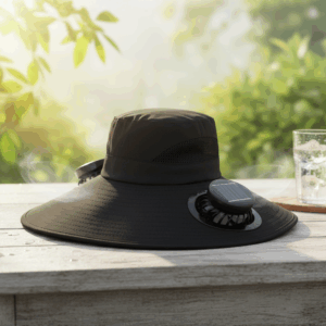 BELLAN solar-powered fan hat — 3-speed built-in fan, solar panel & USB charging with UV protection for outdoor use in South Africa